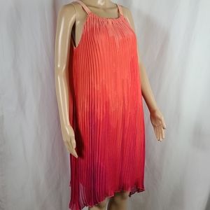 Ombre Sleeveless Pleated MuuMuu Tent Dress